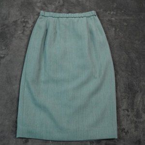 Vintage Pendleton Skirt Womens 6 Green Pencil Wool Nylon Midi‎ Academia